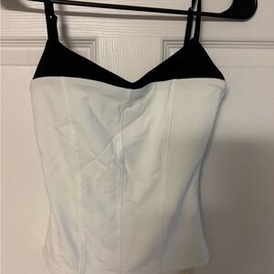 OGL color block Elegant Black and White Women's Top